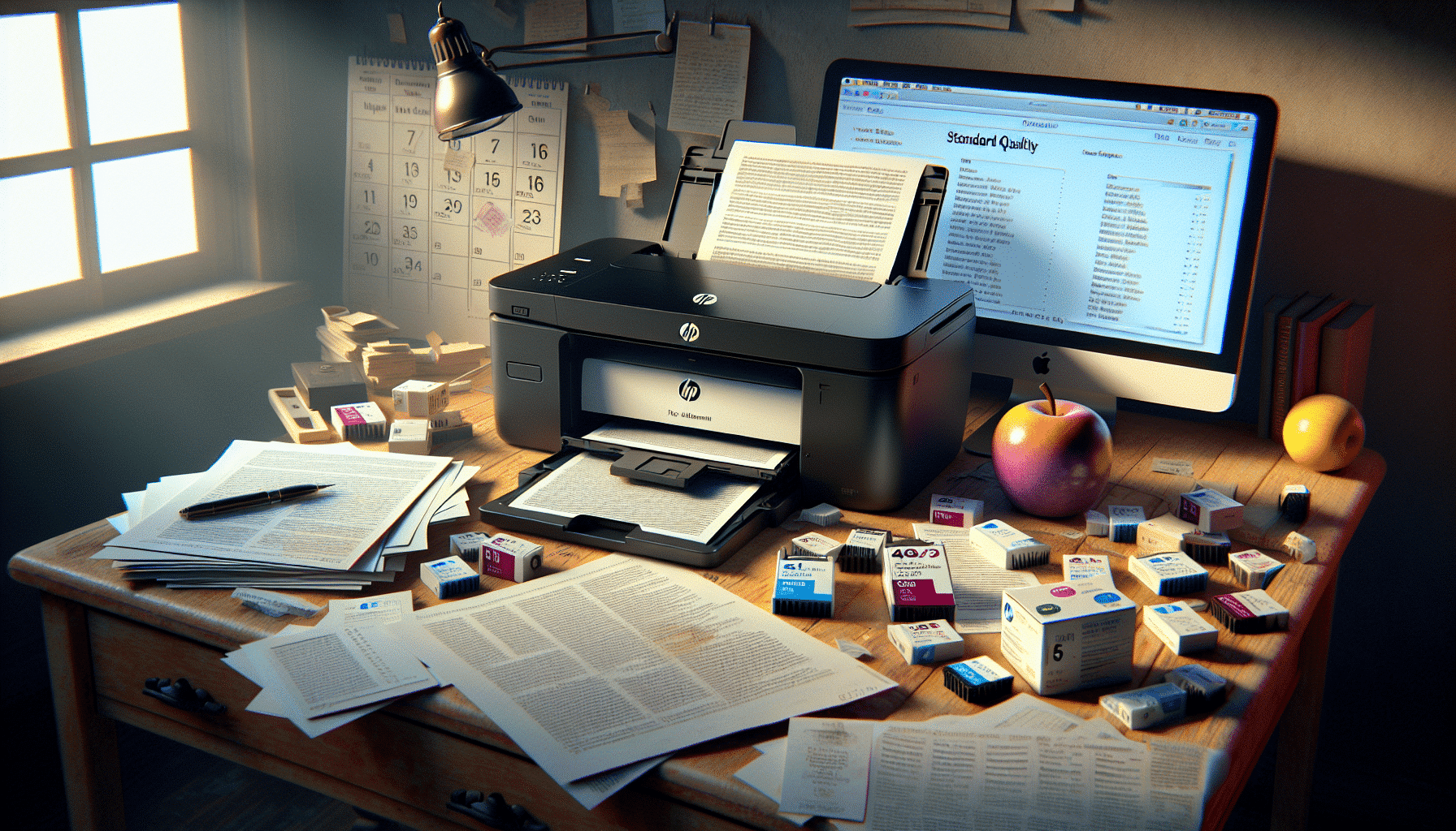 Daily printing routine with HP printer and varied papers