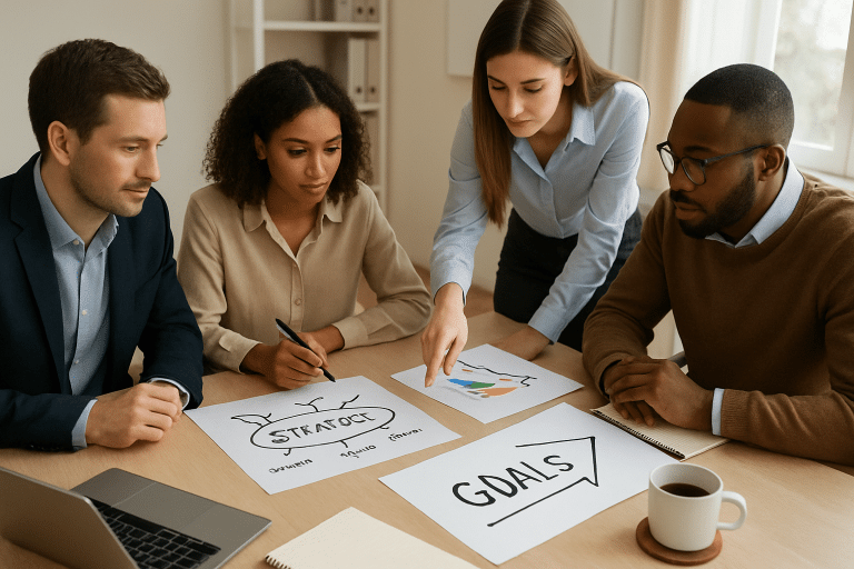 Strategic planning session focusing on future business goals